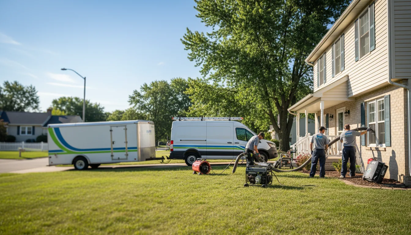 Flooded Basement Restoration And Cleanup With Repair in Horton, MI near me